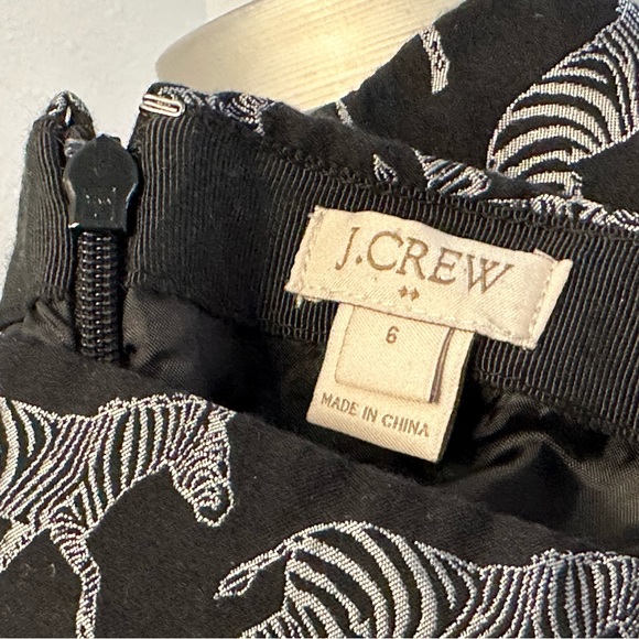 J.Crew size 6 classic allover Zebra print pencil skirt - Picture 1 of 4